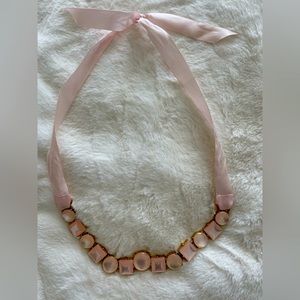 Blush pink statement necklace